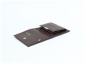 Un porte monnaie cuir et porte carte cuir