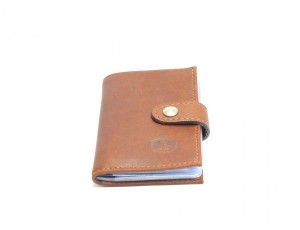 Produit fini : porte chèque en cuir