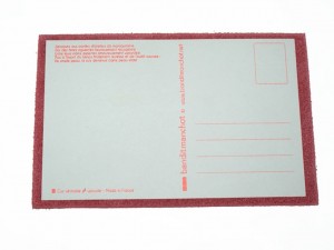 Carte postale en cuir