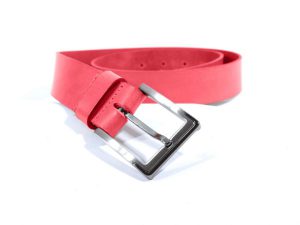 ceinture cuir rouge